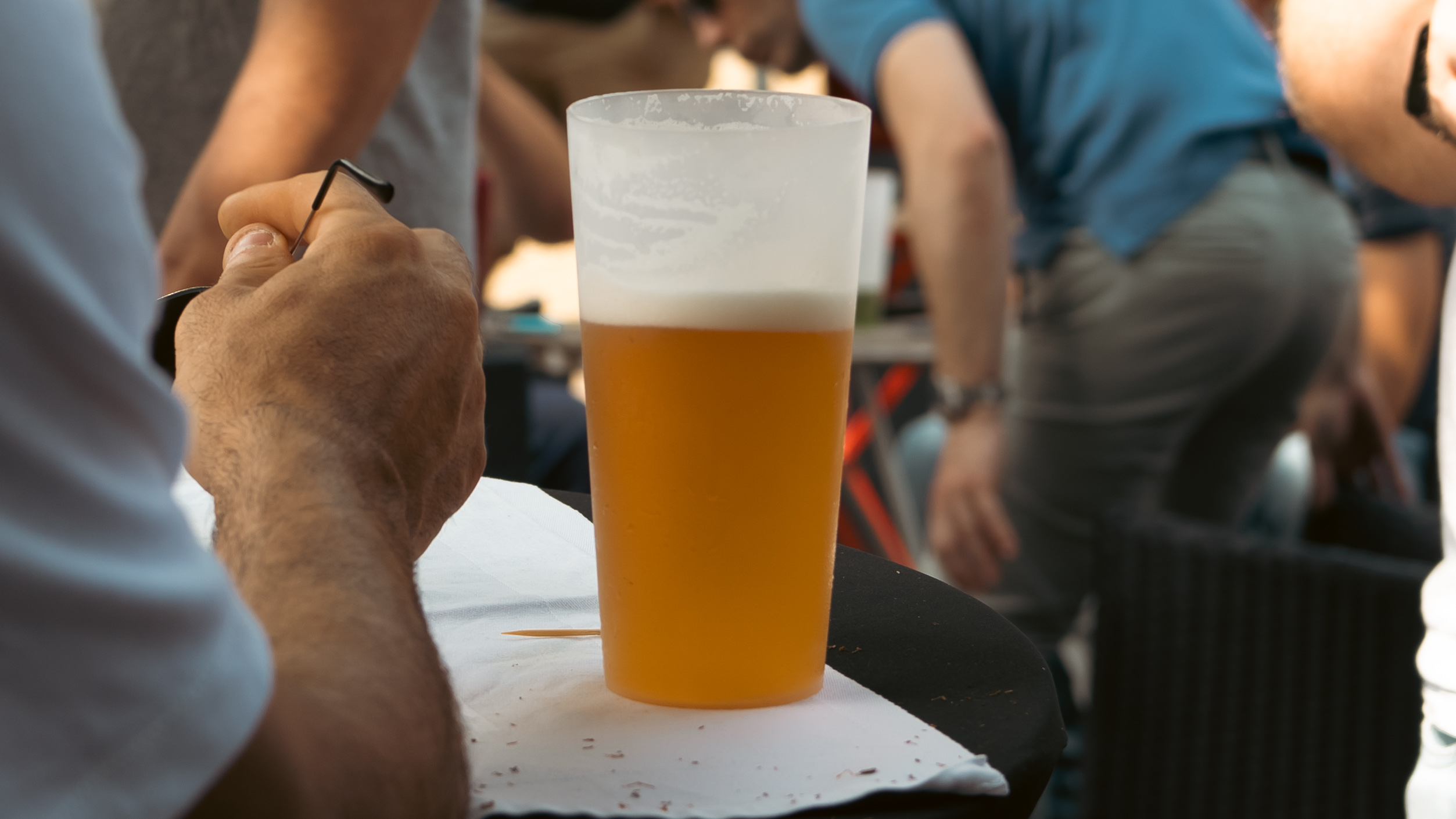 Une bière dans un verre